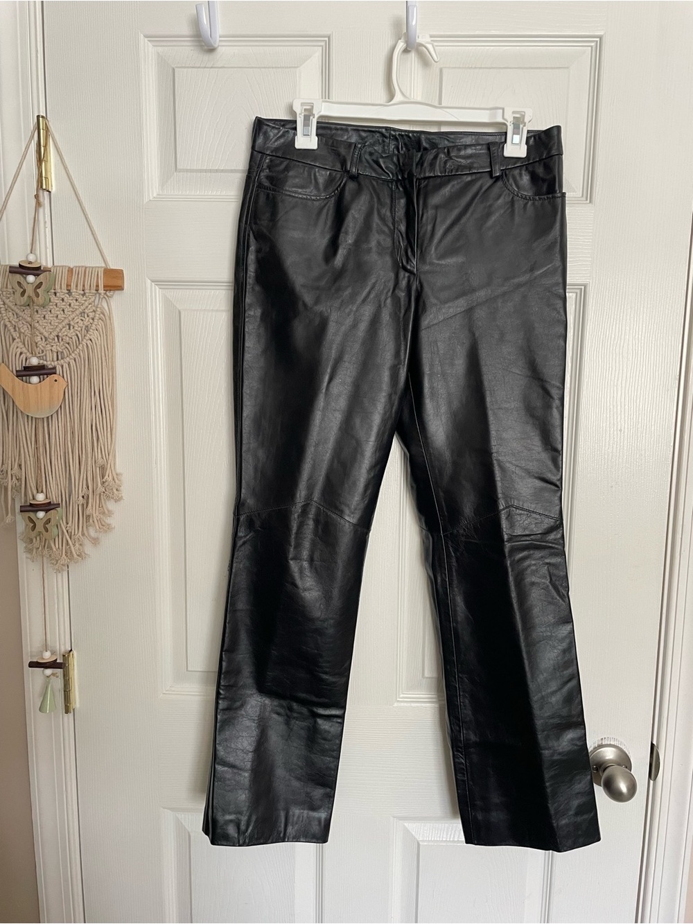Vintage Express Women’s 5/6 Genuine Leather High Waisted Pants